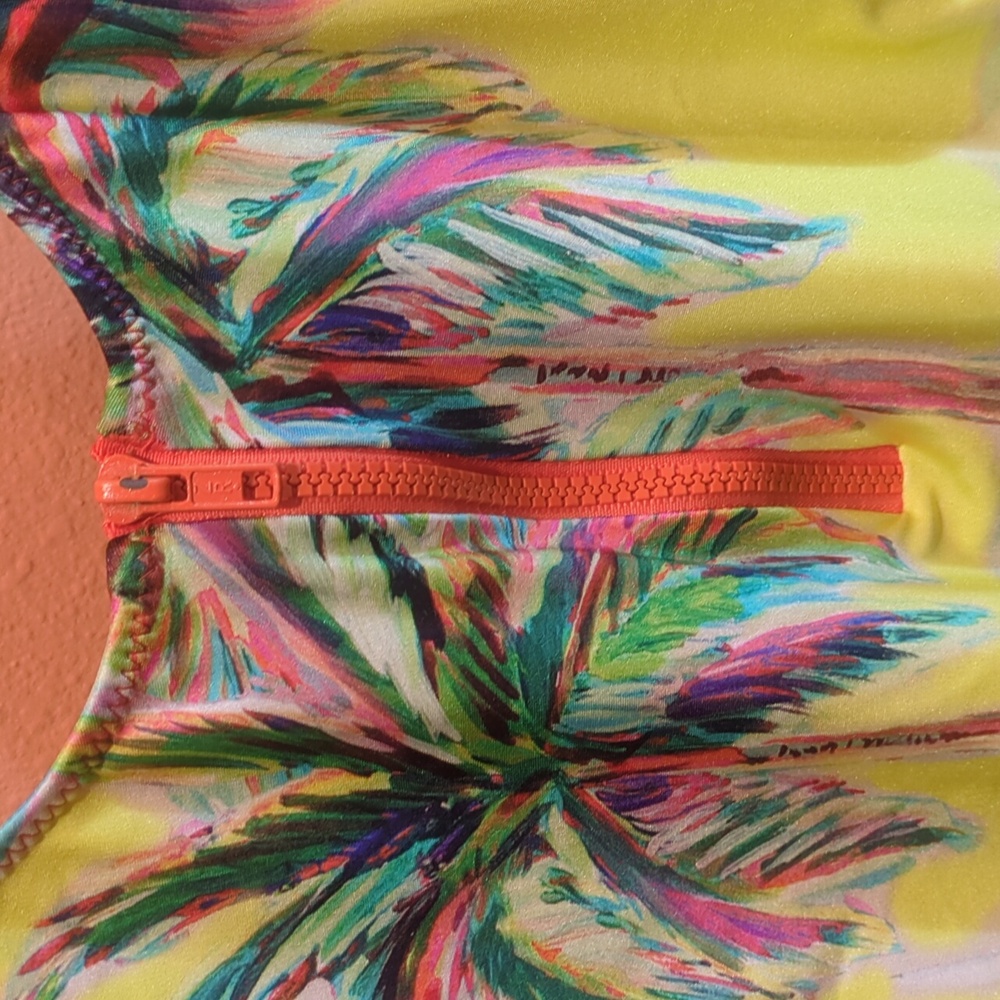 FARM Rio Tropical Palm One Piece - Yellow, Blue, Pink - Picture 3 of 7